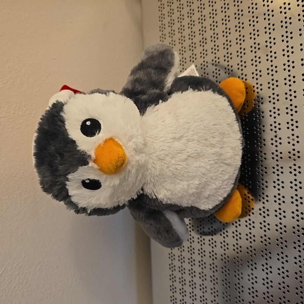 Plush Penguin Toy - Gray and White